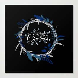 Merry Christmas Advent wreath Canvas Print
