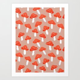 Mushrooms Dance Art Print