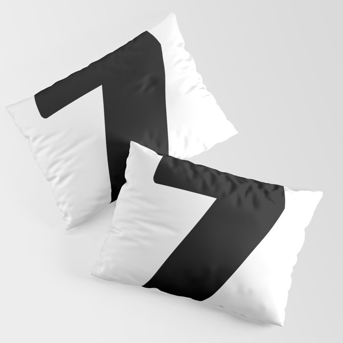 7 (Black & White Number) Pillow Sham