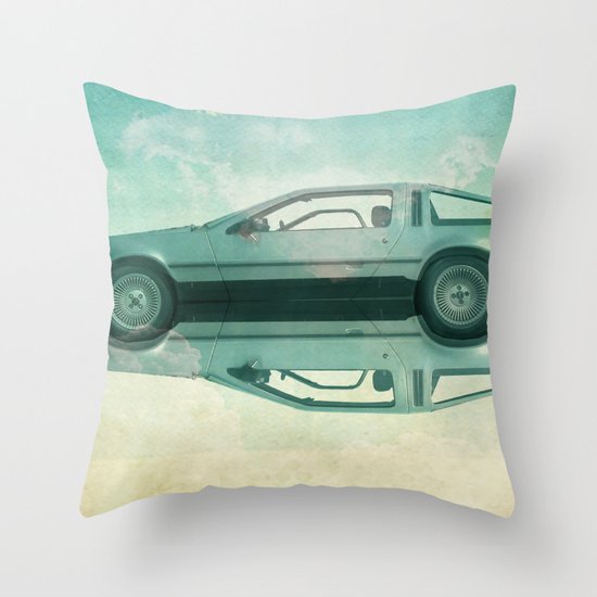 Siamese Delorean Throw Pillow