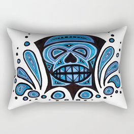 Blue Skull Rectangular Pillow