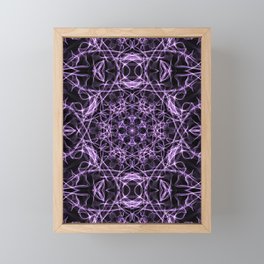 Liquid Light Series 12 ~ Purple Abstract Fractal Pattern Framed Mini Art Print