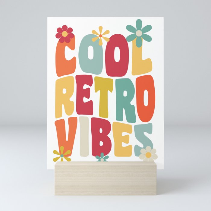 Cool retro vibes Mini Art Print