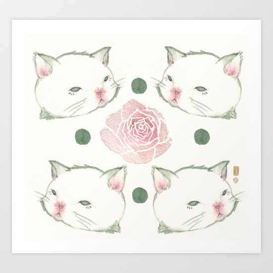 Cat's Waltz 고양이 왈츠 Art Print