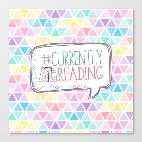 #Currently Reading Pastel Triangle Canvas Print