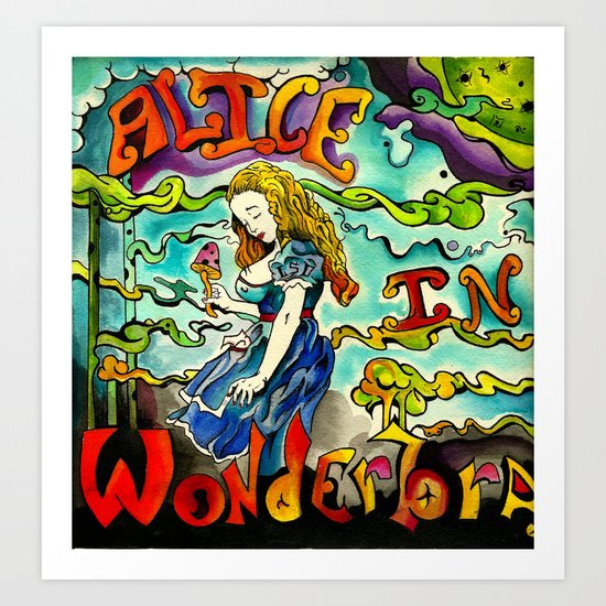 Alice in Wonderbra Art Print