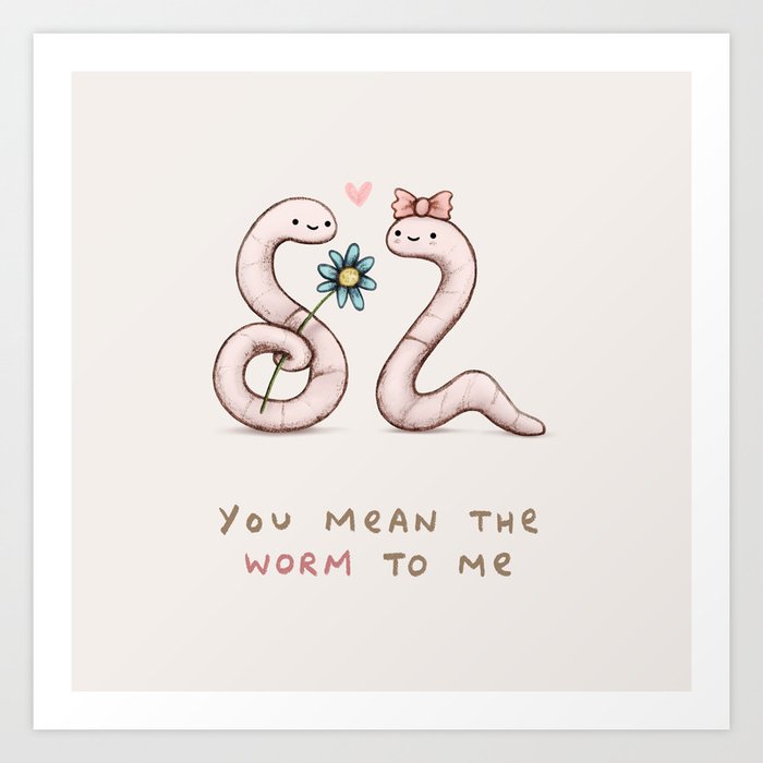 Worm Love Art Print