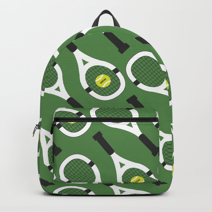 Green Tennis Pattern Backpack