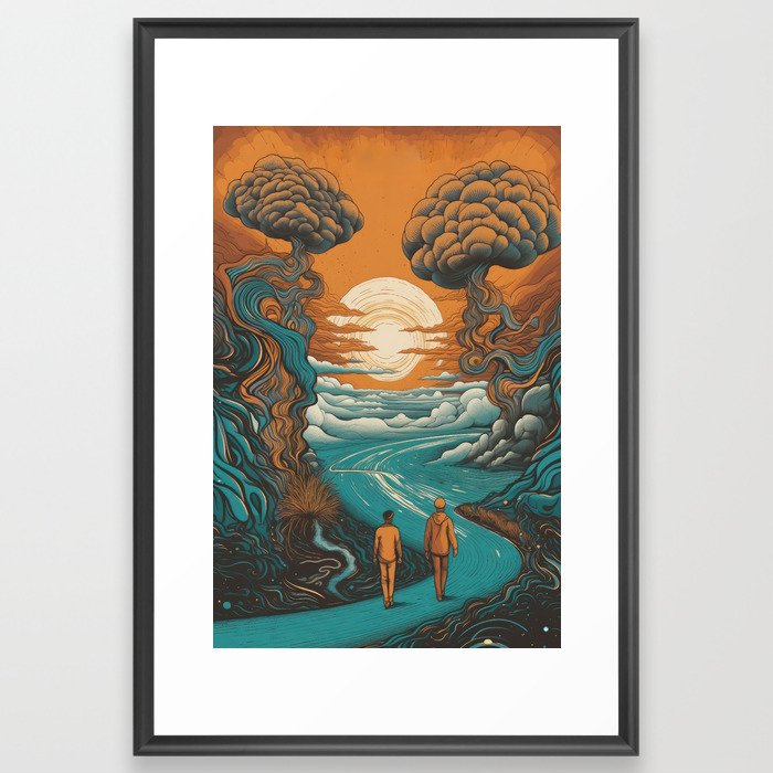 walking over rivers Framed Art Print
