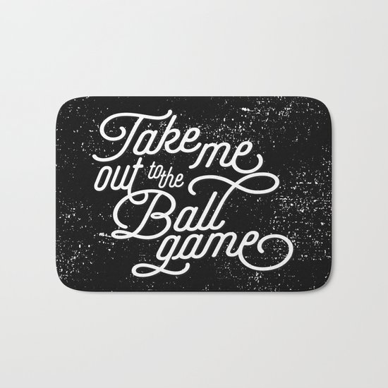 Take Me Out to the Ballgame v1 Bath Mat