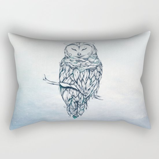 Snow Owl Rectangular Pillow