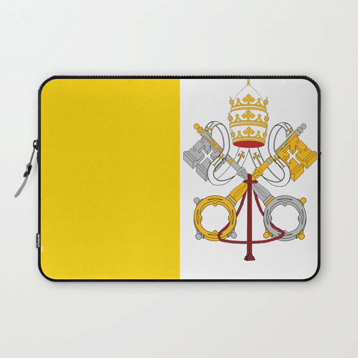 Vatican Flag Print Catholic Papal Pride Patriotic Pattern Laptop Sleeve