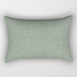 boho hexagon stripes - sage Rectangular Pillow