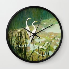 Herons in Summer, 1941 by Newell Convers Wyeth Wall Clock