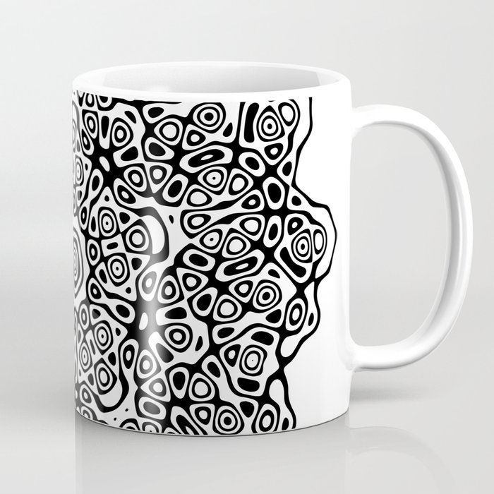 Tribal Abstract Black and White Mandala Coffee Mug