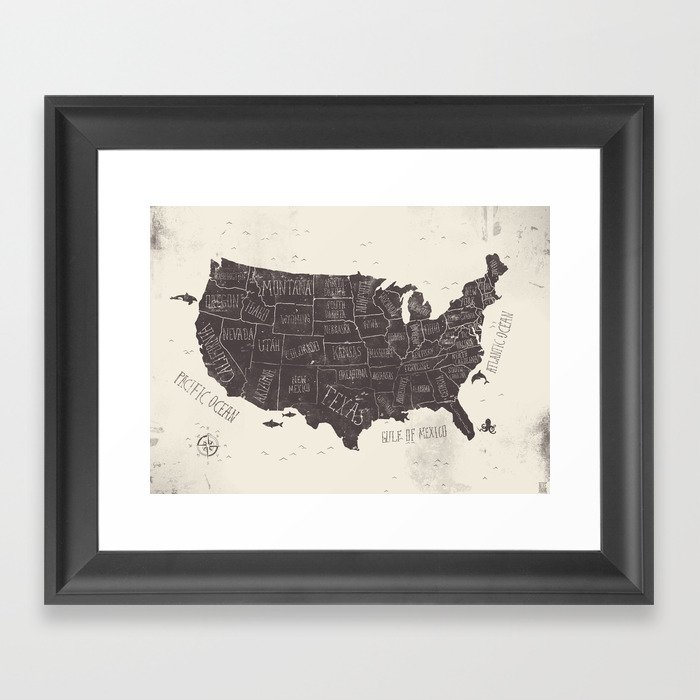USA Framed Art Print