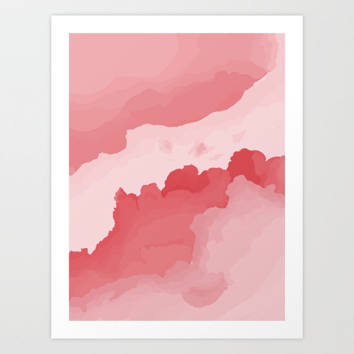 Pink Cloud Digital Painting Art Print By Ambersporleder Society6