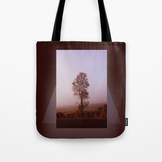 Standing alone in the fog Tote Bag