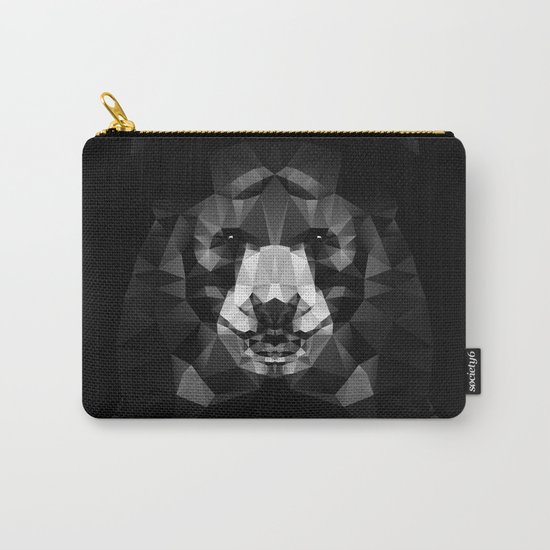 Bear - Black Geo Animal Series Carry-All Pouch