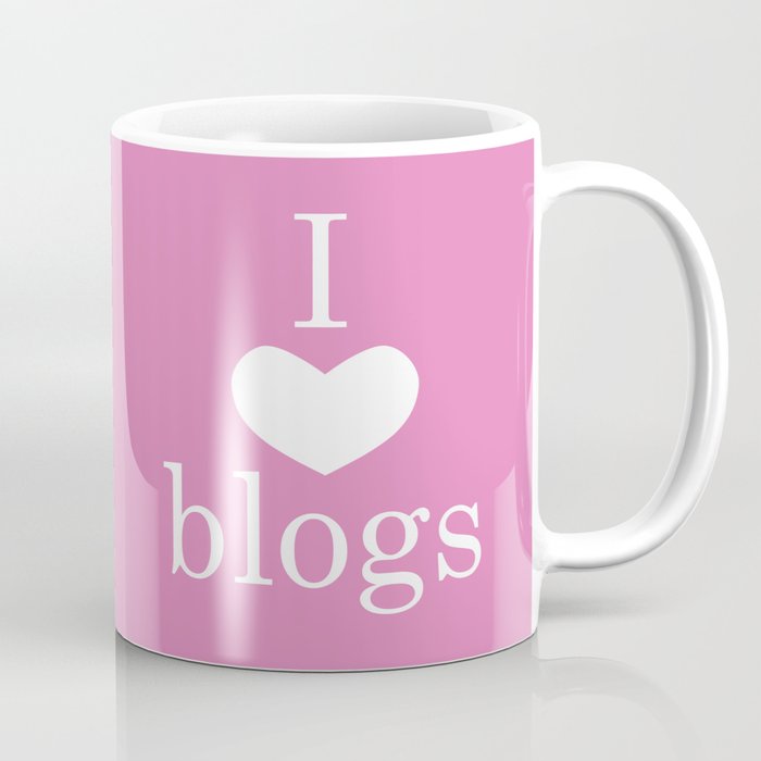 I heart blogs - pink Coffee Mug