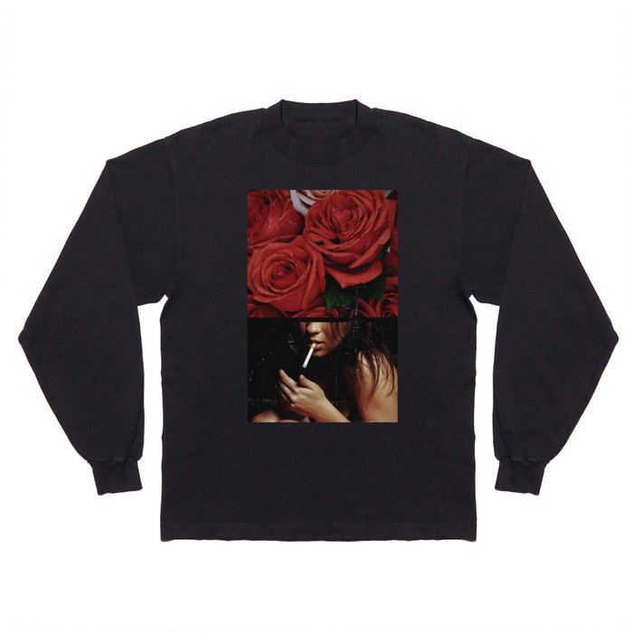 Rose And Girl Long Sleeve T Shirt