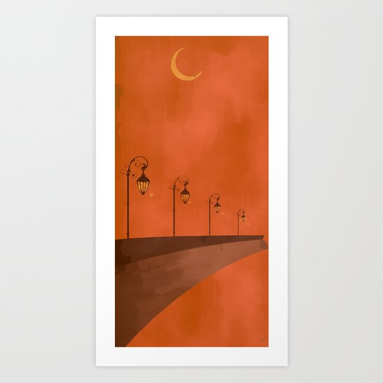 Dusk Lights Art Print