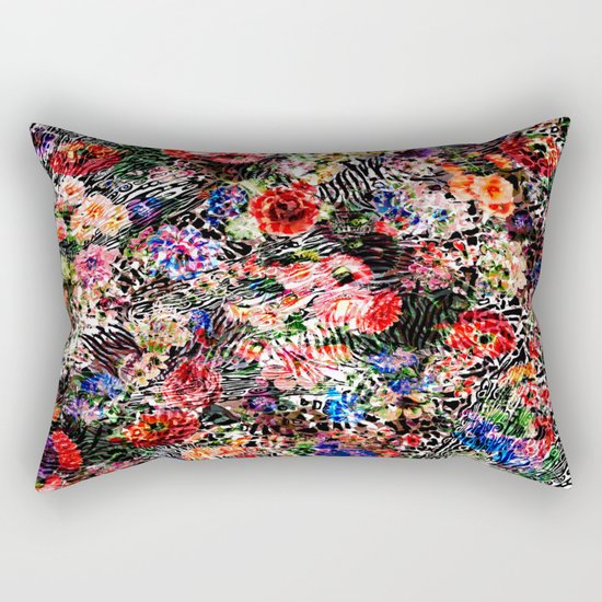 Floral Abstract Rectangular Pillow