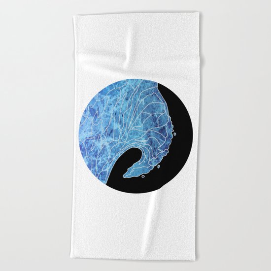 Abstract wave Beach Towel