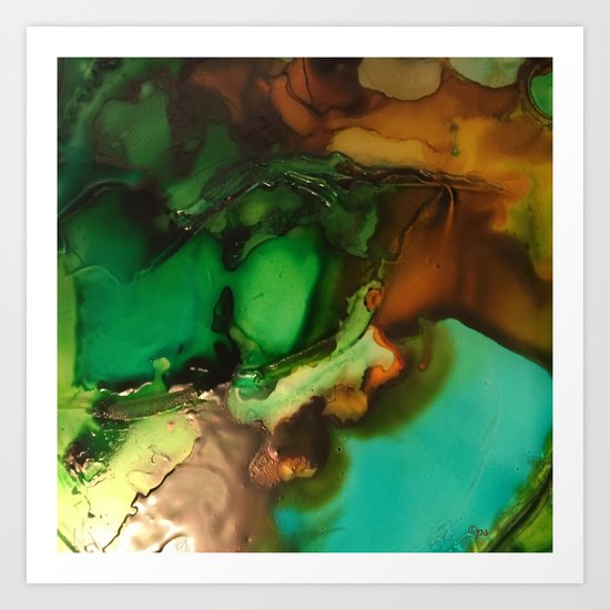 Melting Crystals Art Print