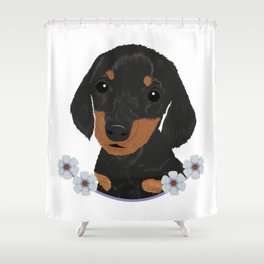 Cute semi realistic puppy Shower Curtain