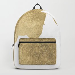 Modern Elegant Abstract Gold White Contemporary Art Backpack