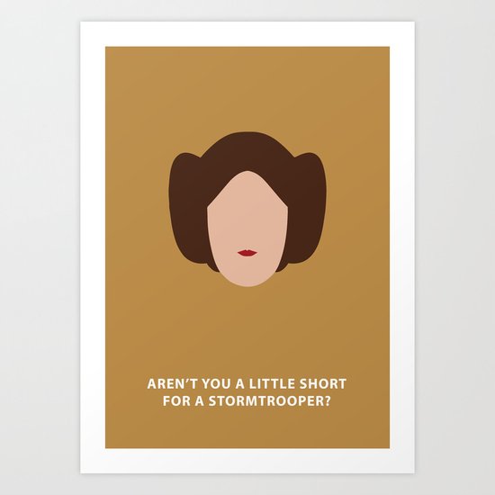 Star Wars Minimalism - Princess Leia Art Print