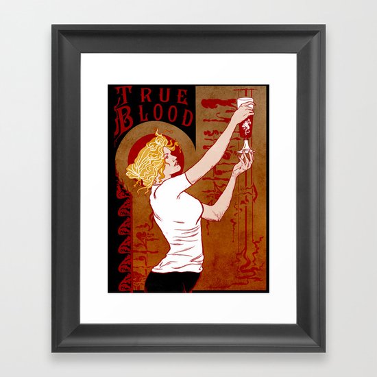 True Blood Nouveau Framed Art Print