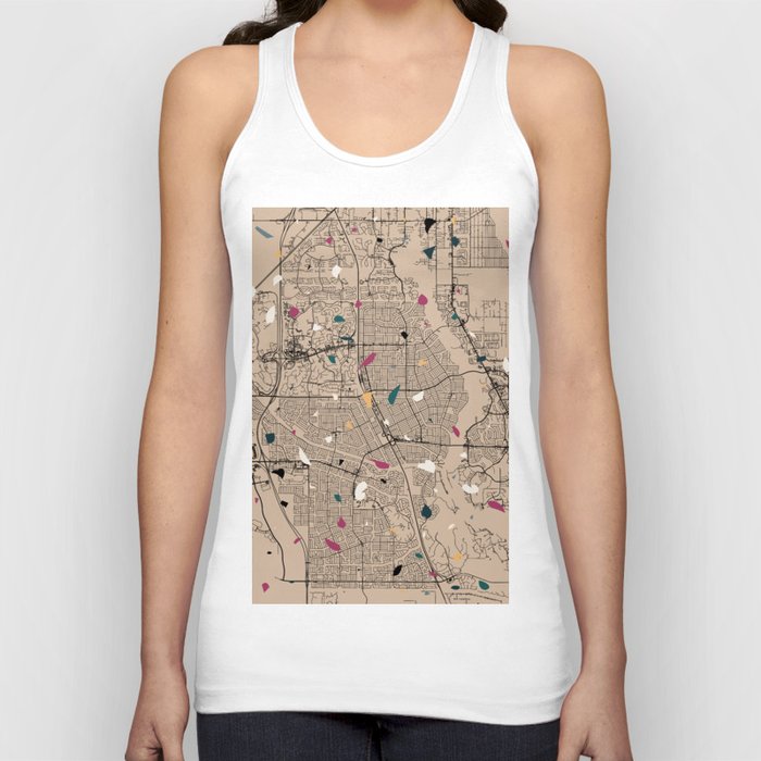 USA, Port St. Lucie City Map Collage Tank Top