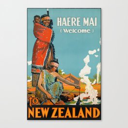 Haere Mai Welcome to New Zealand Canvas Print