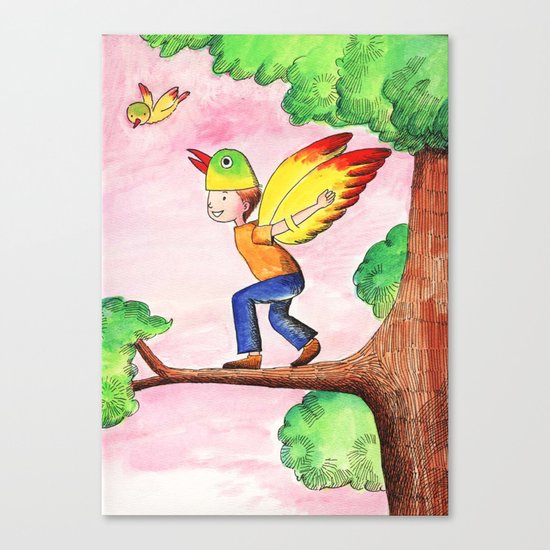 Flying Like A Bird Canvas Print