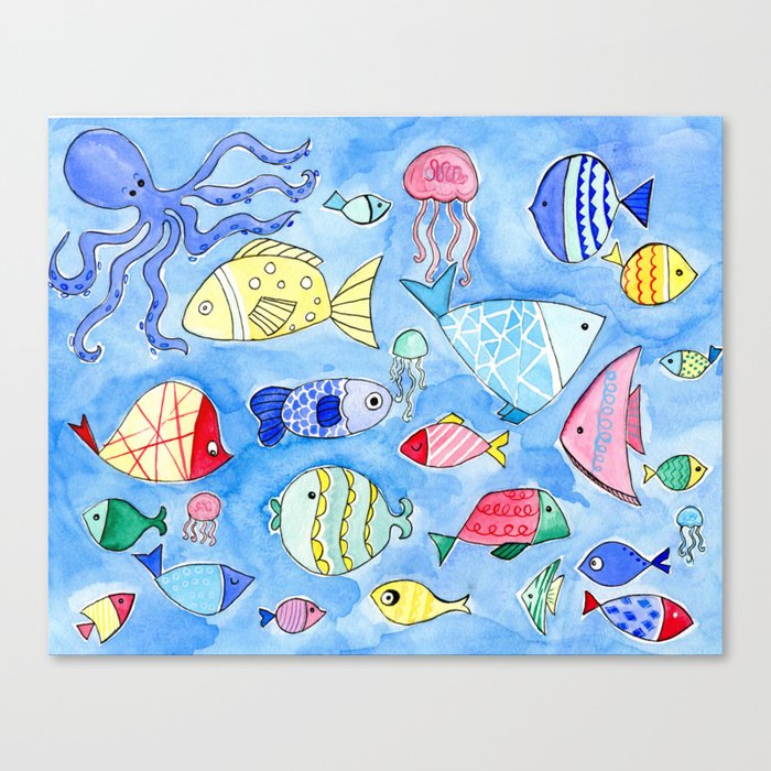 Aquarium Fish for Summer Canvas Print