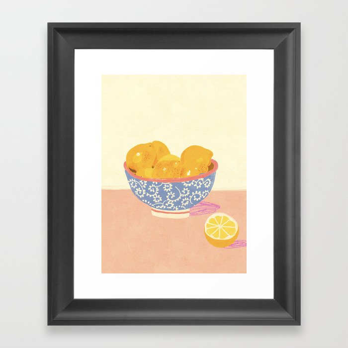 Lemons Framed Art Print