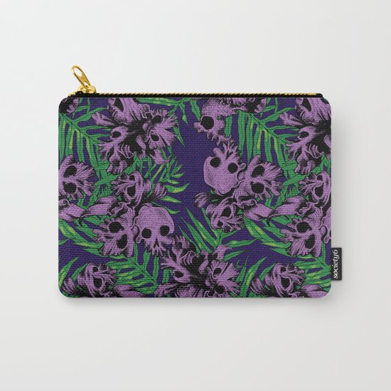 Orchid Skulls Carry-All Pouch