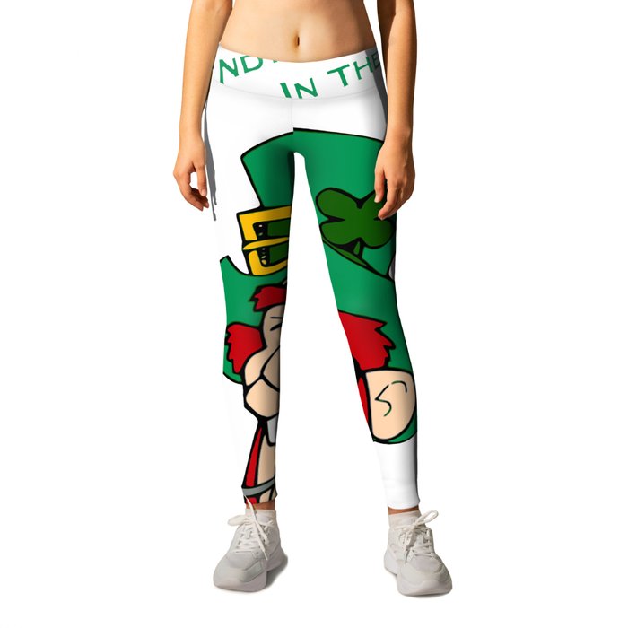 A Randy And Green Leprechaun St Patrick s Day Limerick Leggings by