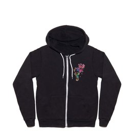 A deer with cherryblossom Full Zip Hoodie