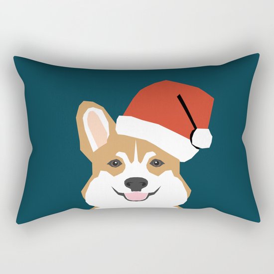 Corgi Christmas santa claus costume for cute welsh corgi pet dog lover gift for the corgi person Rectangular Pillow