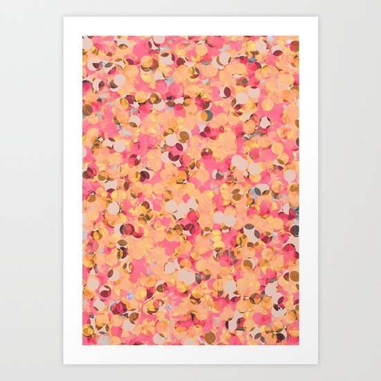 Abstract Pattern - Peach & Pink Art Print