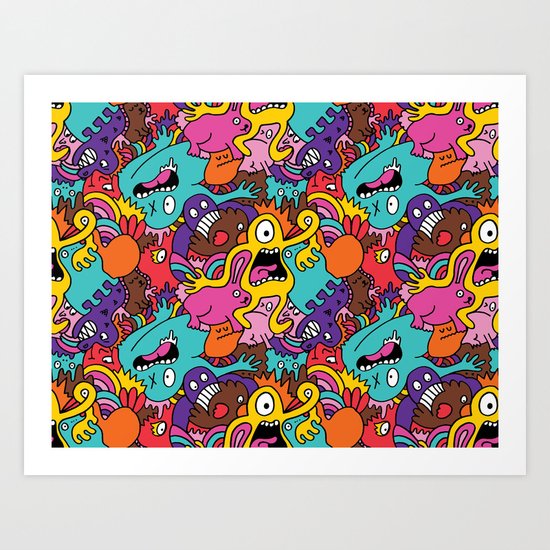 More Monsters, More Patterns Art Print
