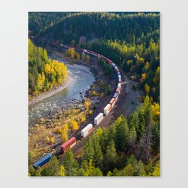 Railroad Fall - Mountain Train Canvas Print