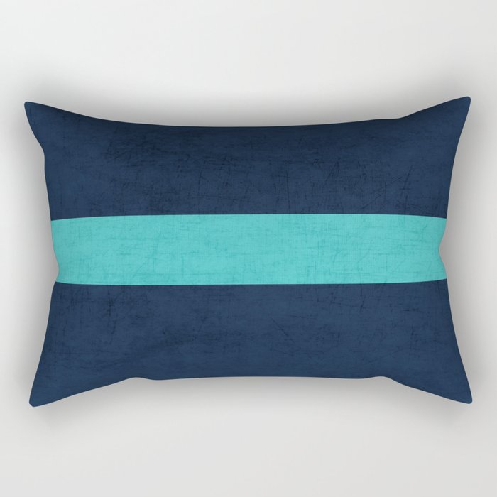 classic - navy and aqua Rectangular Pillow
