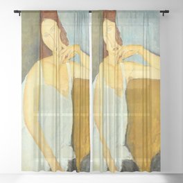 Amedeo Modigliani, Jeanne Hébuterne Sheer Curtain