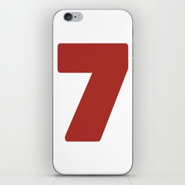 7 (Maroon & White Number) iPhone Skin