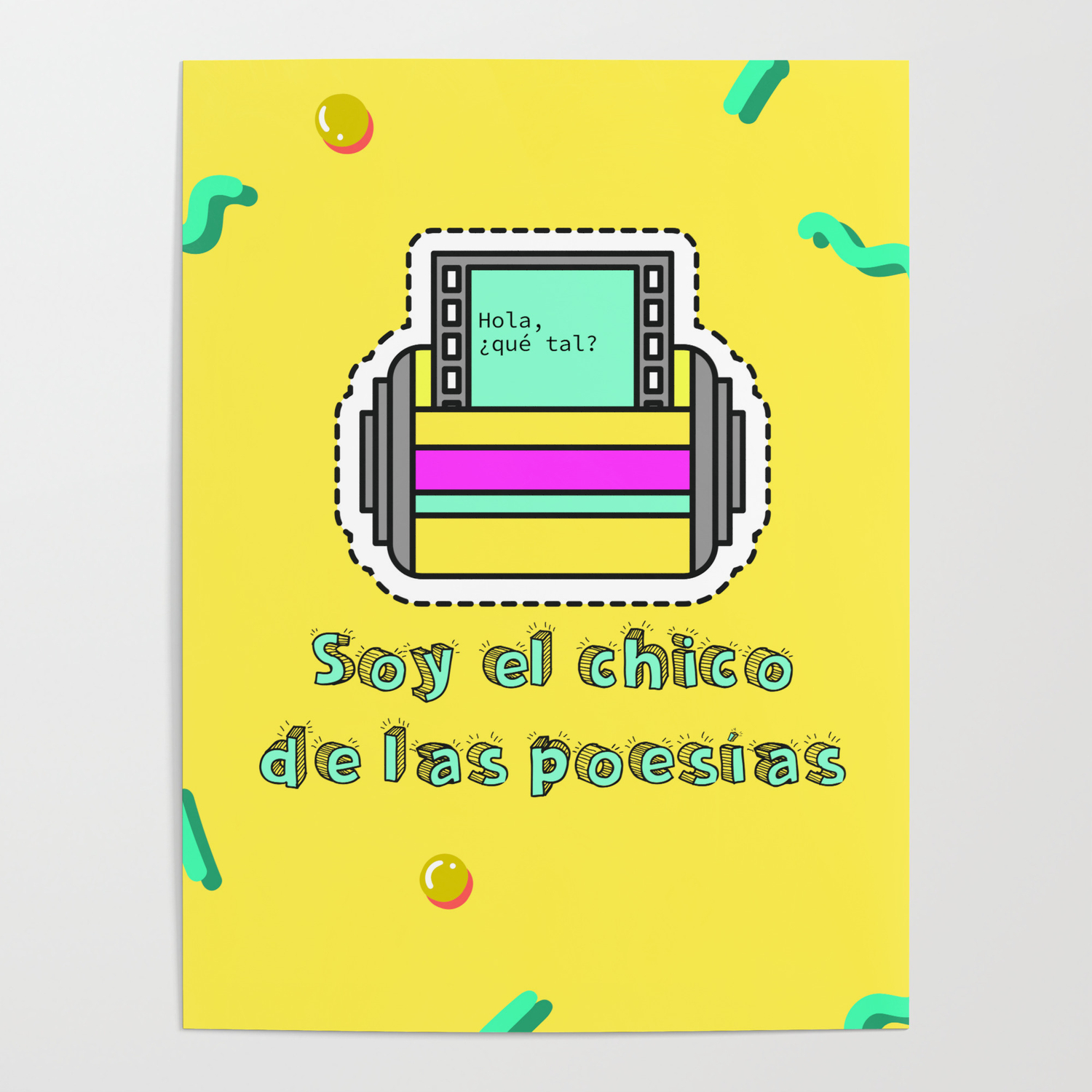 Soy el chico de las poesías Poster by alesantanderp | Society6