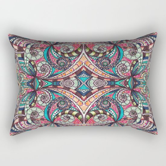 Drawing Floral Zentangle G237 Rectangular Pillow
